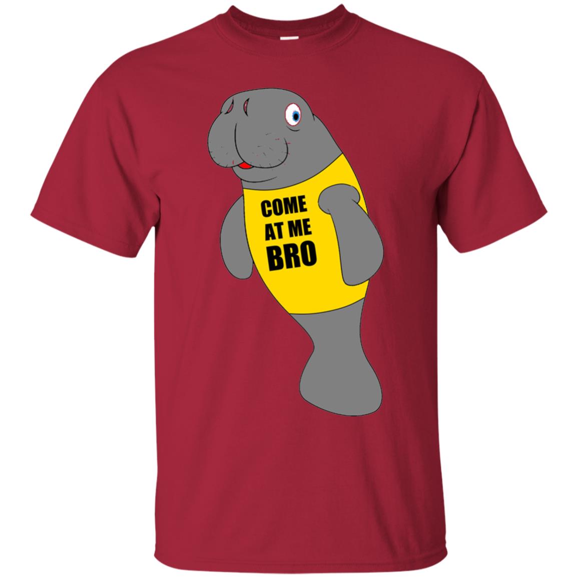 Manatee Novelty Come At Me Bro T-shirt Cardinal