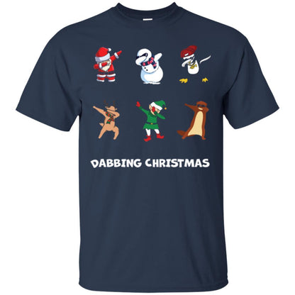 Dabbing Christmas T-shirt Navy