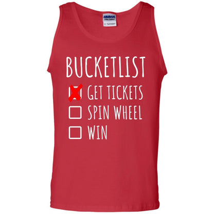 Game Show T-shirt Bucket List Spin Wheel Win Red