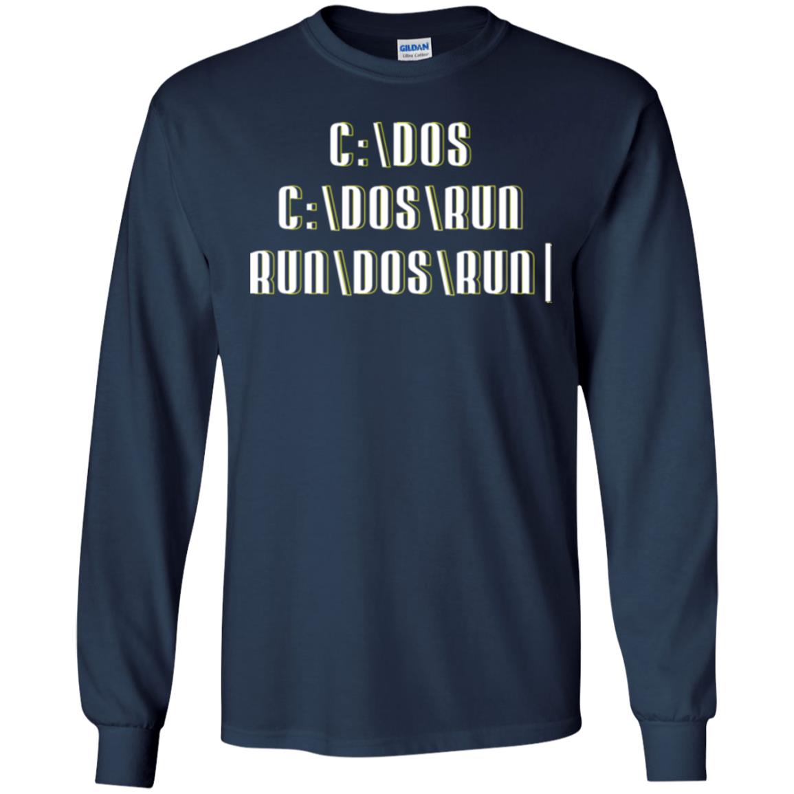 Programmer T-shirt Run Dos Run Navy