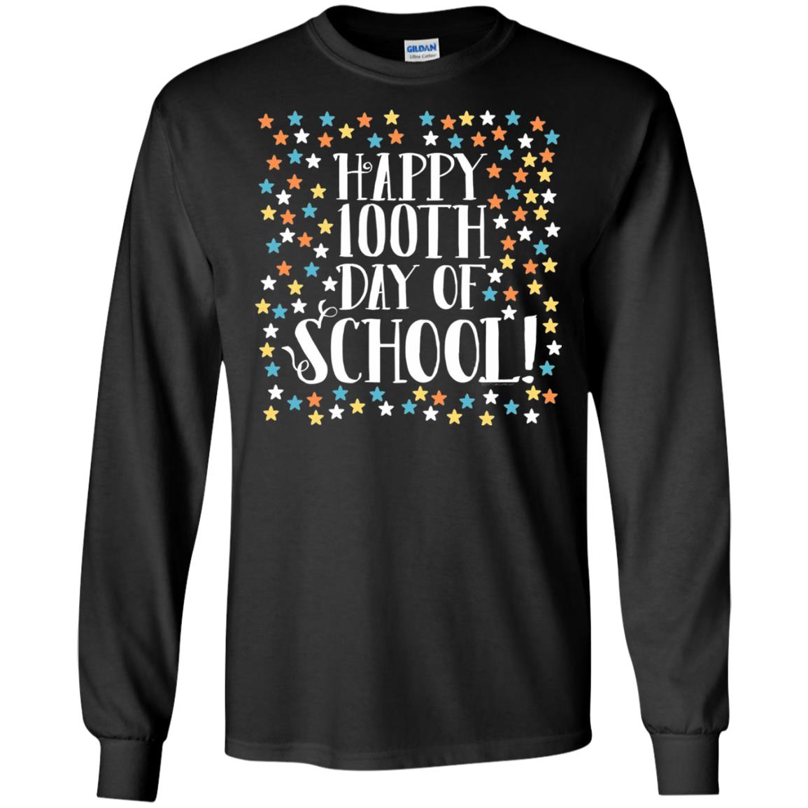 Teacher T-shirt Happy 100th Day Of School 100 Stars