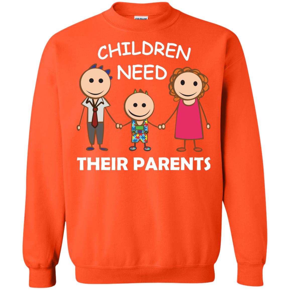 Children Need Their Parents End Separation Family Shirt Orange