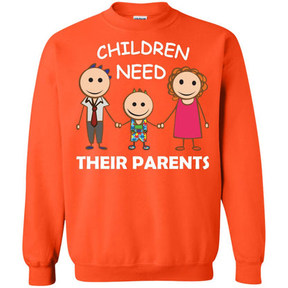 Children Need Their Parents End Separation Family Shirt Orange