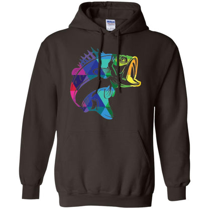 Fisherman T-shirt Fish For Bass Dark Chocolate