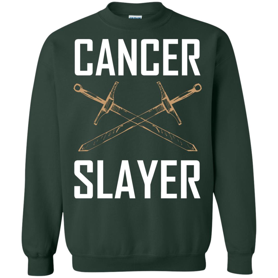 Cancer Slayer Cancer Survivor Shirt Forest Green