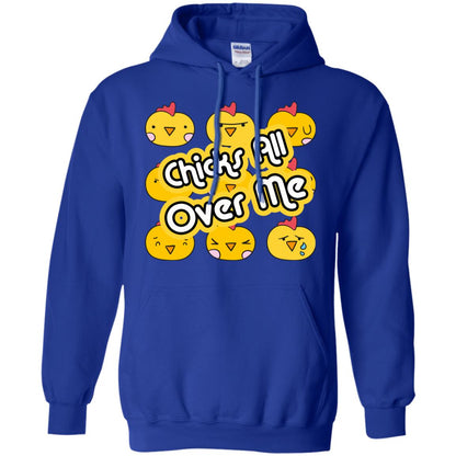 Chicks All Over Me Funny Chickens Shirt For Easter Day Royal
