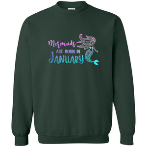 Mermaids Are Born In January Birthday T-shirt