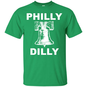 Football T-shirt Philly Dilly With Liberty Bell And Crack Philadelphia