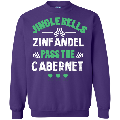 Christmas T-Shirt Jingle Bells Zinfandel Pass The Cabernet Purple