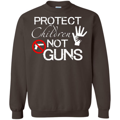 Anti Gun T-shirt Protect Children Not Gun Dark Chocolate