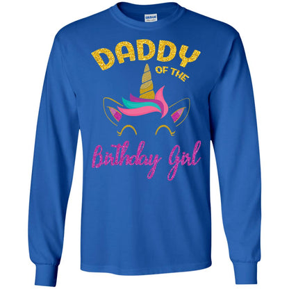 Daddy Mommy Of The Unicorn Birthday Girl T-shirt Royal