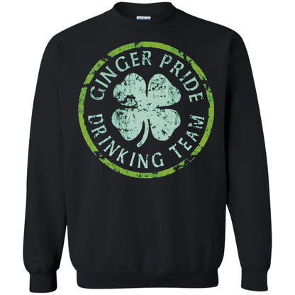 Funny Ginger Pride Drinking Team Irish T-shirt Black
