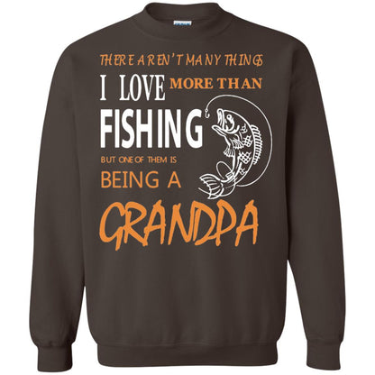 Fishing Buddy Fishing Grandpa T-shirt Love More Than Fishing Dark Chocolate
