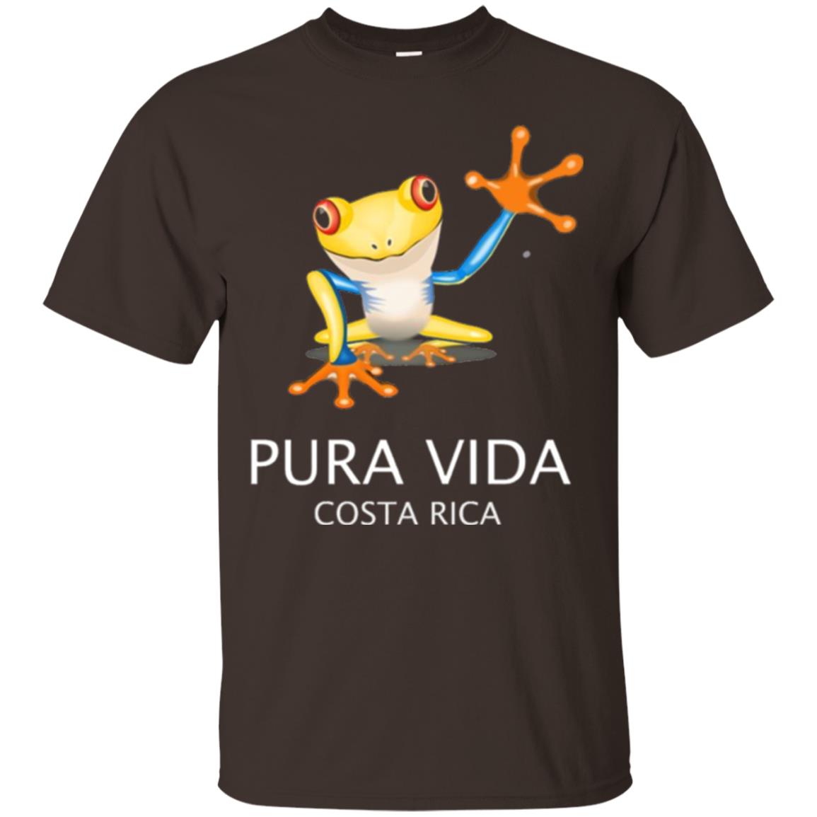 Tree Frog T-shirt Pura Vida Costa Rica T-shirt Dark Chocolate