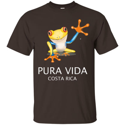 Tree Frog T-shirt Pura Vida Costa Rica T-shirt Dark Chocolate