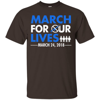March For Our Lives March 24 2018 Gun Control T-shirt Dark Chocolate