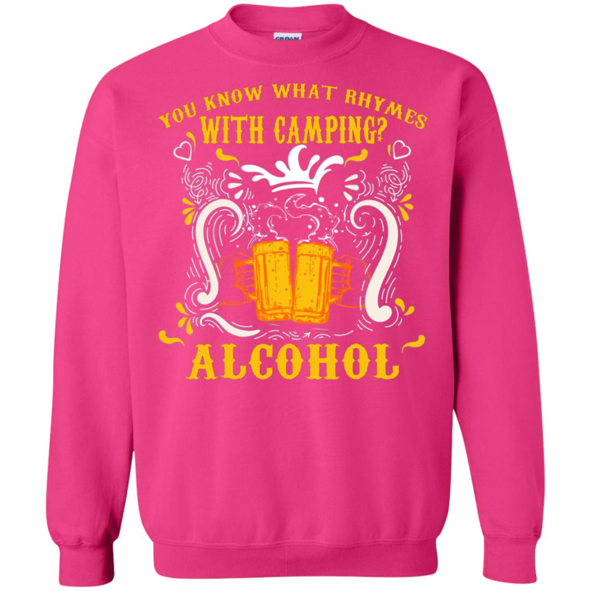 You Know What Rhymes With Camping Alcohol Beer Camping Gift Shirt Heliconia