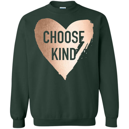 Choose Kind Anti Bullying Rose Gold T-shirt Forest Green