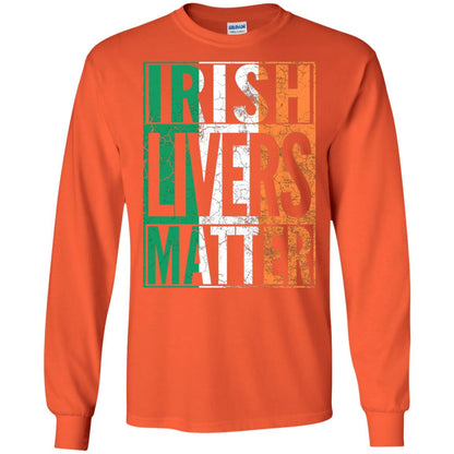 Irish Livers Matter St. Patrick_s Day T-shirt Orange