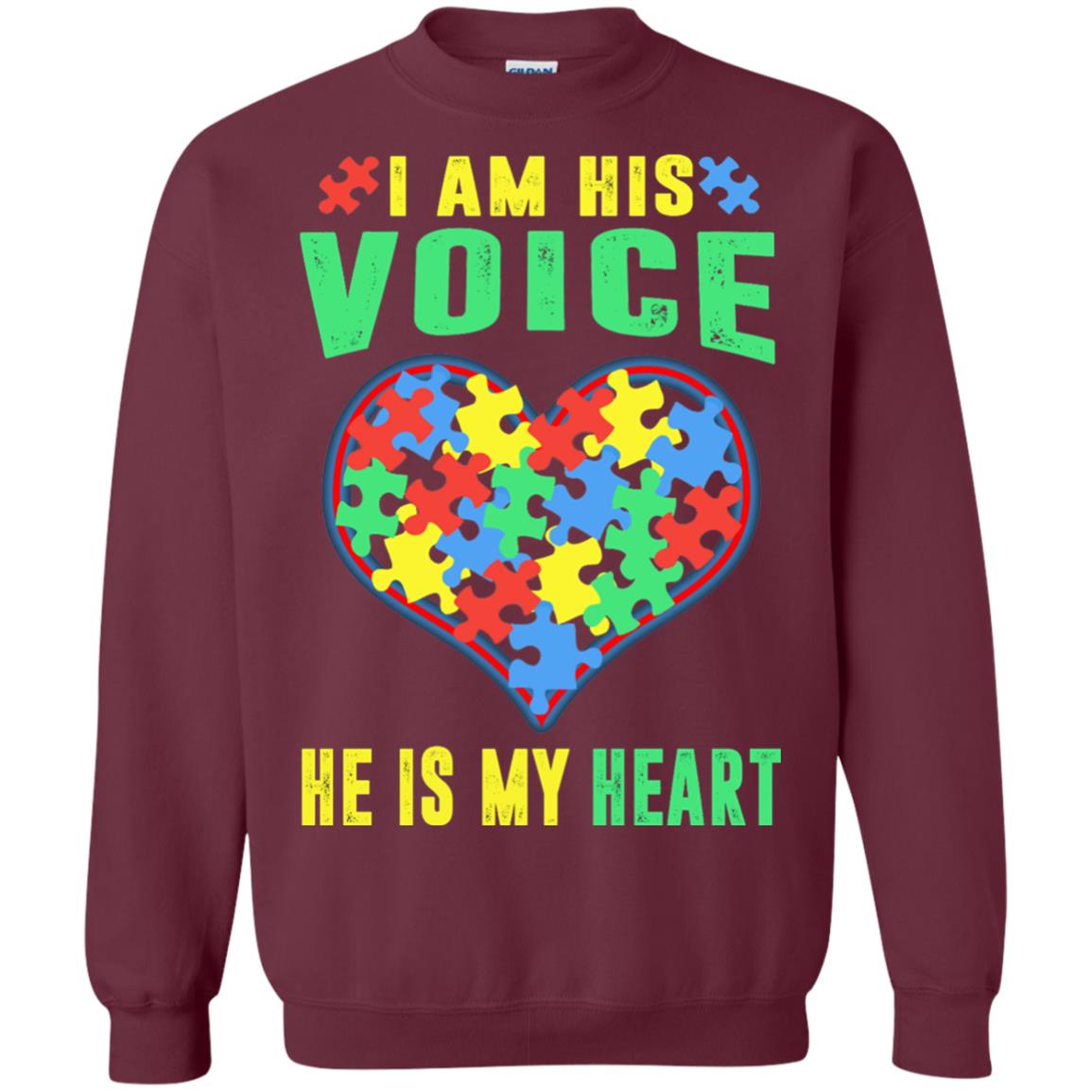 Autism Awareness Shirt He Is My Heart Maroon