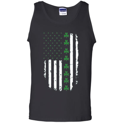 Irish American Flag St. Patrick_s Day T-shirt Black