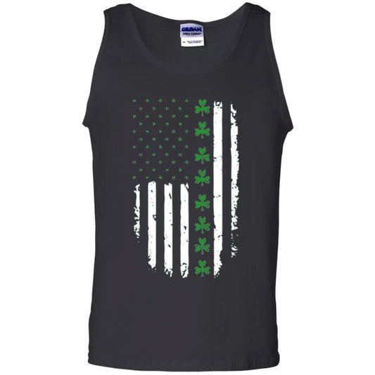 Irish American Flag St. Patrick_s Day T-shirt Black