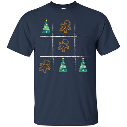 Christmas T-shirt Tic Tac Toe Board Game Navy