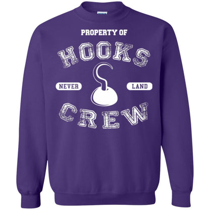 Property Of Captain Hooks Crew Funny Pirate T-shirt Purple