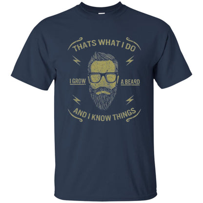Funny Joke Retro Vintage T-shirt That What I Do I Grow A Beard Navy