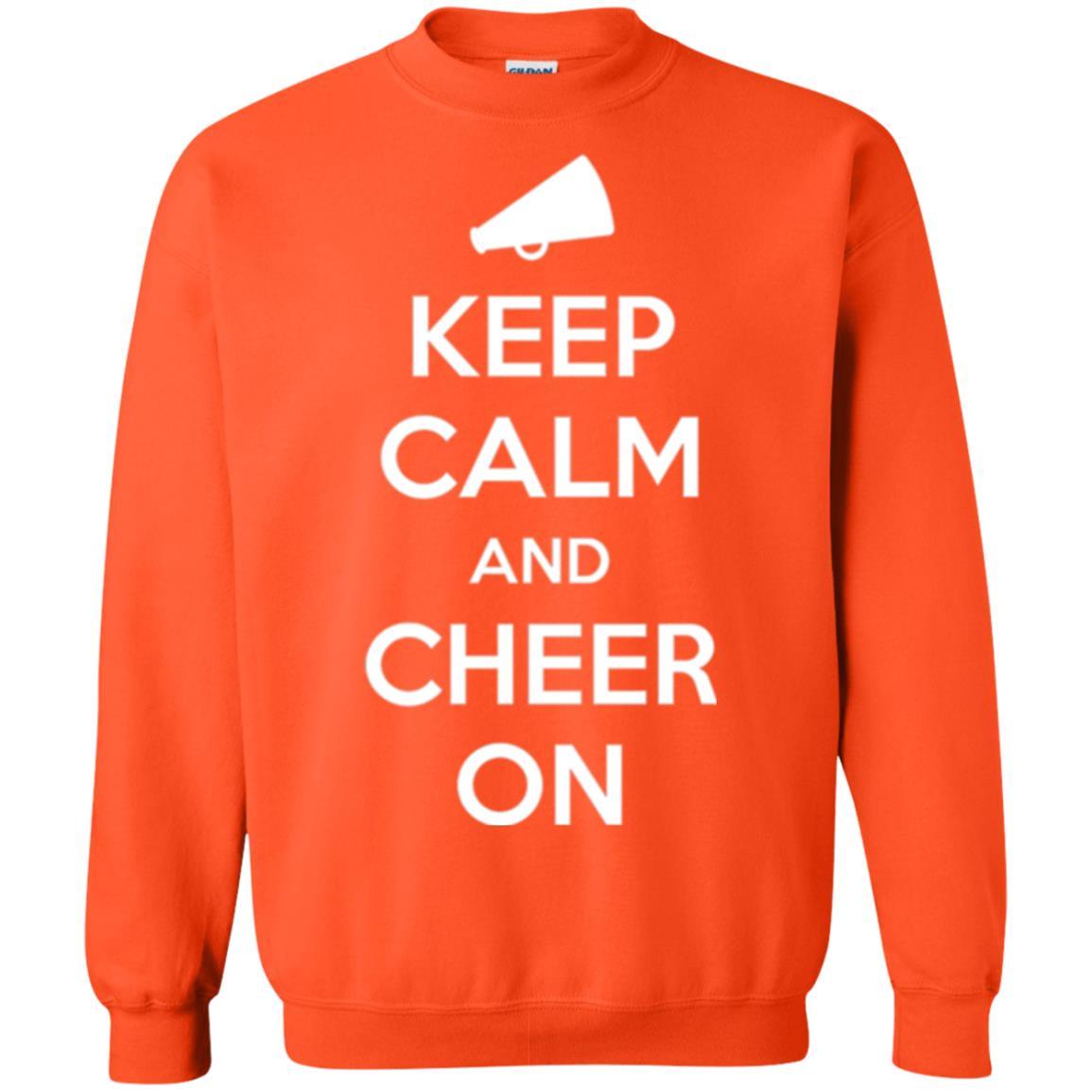 Cheerleader T-shirt Keep Calm And Cheer On Orange