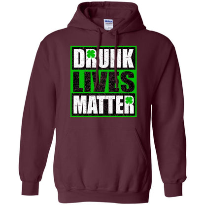Vintage Drunk Lives Matter Saint Patrick_s Day T-shirt Maroon