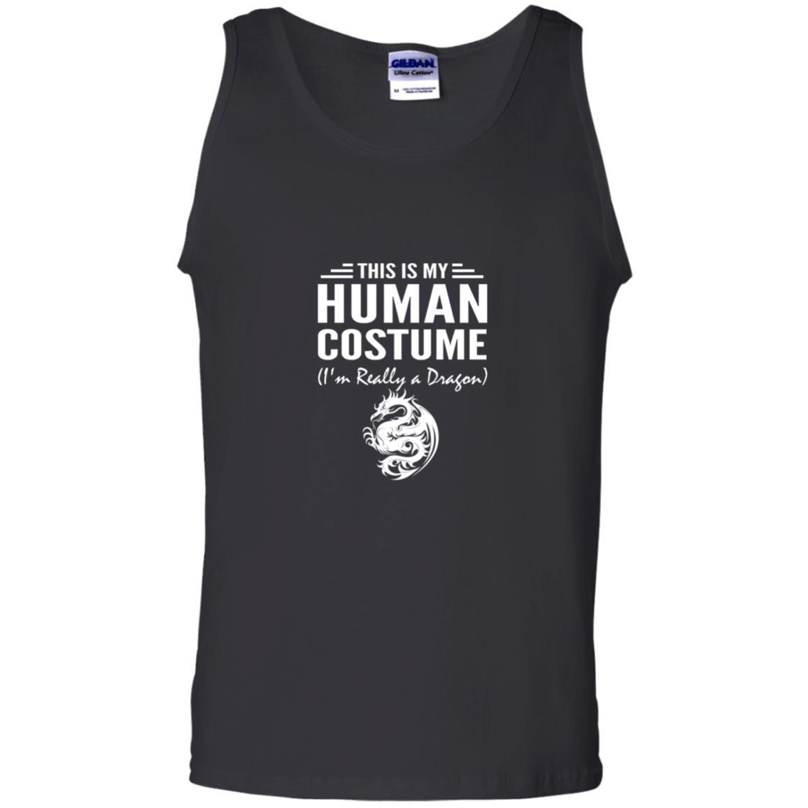 Dargon T-shirt This Is My Human Costume I'm Really A Dragon Black