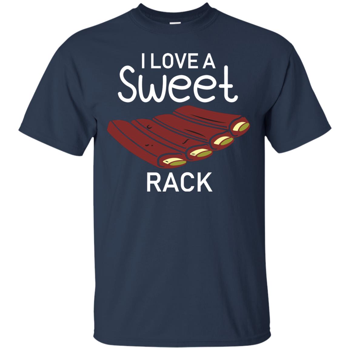 I Love A Sweet Rack Bbq Grill Summer Shirt Navy