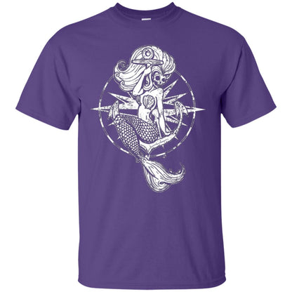 Mermaid Lover T-shirt Skull Mermaid Purple