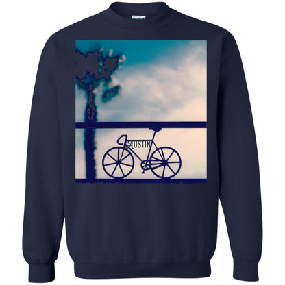 Biking In Austin T-shirt Navy