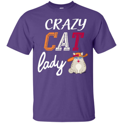 Crazy Cat Lady Chicken Shirt For Girls Womens Purple