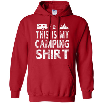 Funny Camper Gift T-shirt This Is My Camping Shirt Red