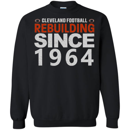 Football T-shirt Cleveland Football Rebuilding Since 1964 Black