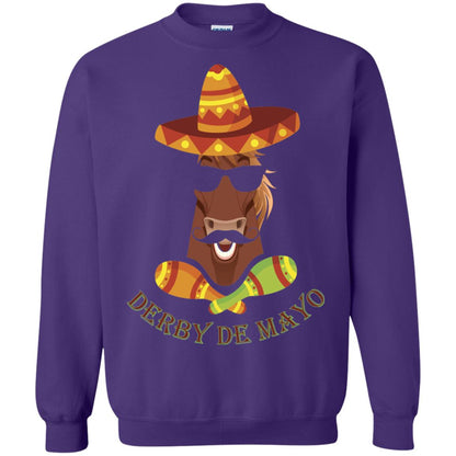 Derby De Mayo Kentucky Horse Race Sombrero Mexican T-shirt Purple