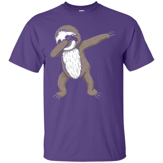 Sloth Dabbing T-shirt Funny Dance Move Purple