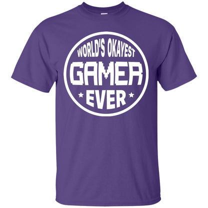 World’s Okayest Gamer Ever Best T-shirt For Gaming Lover Purple