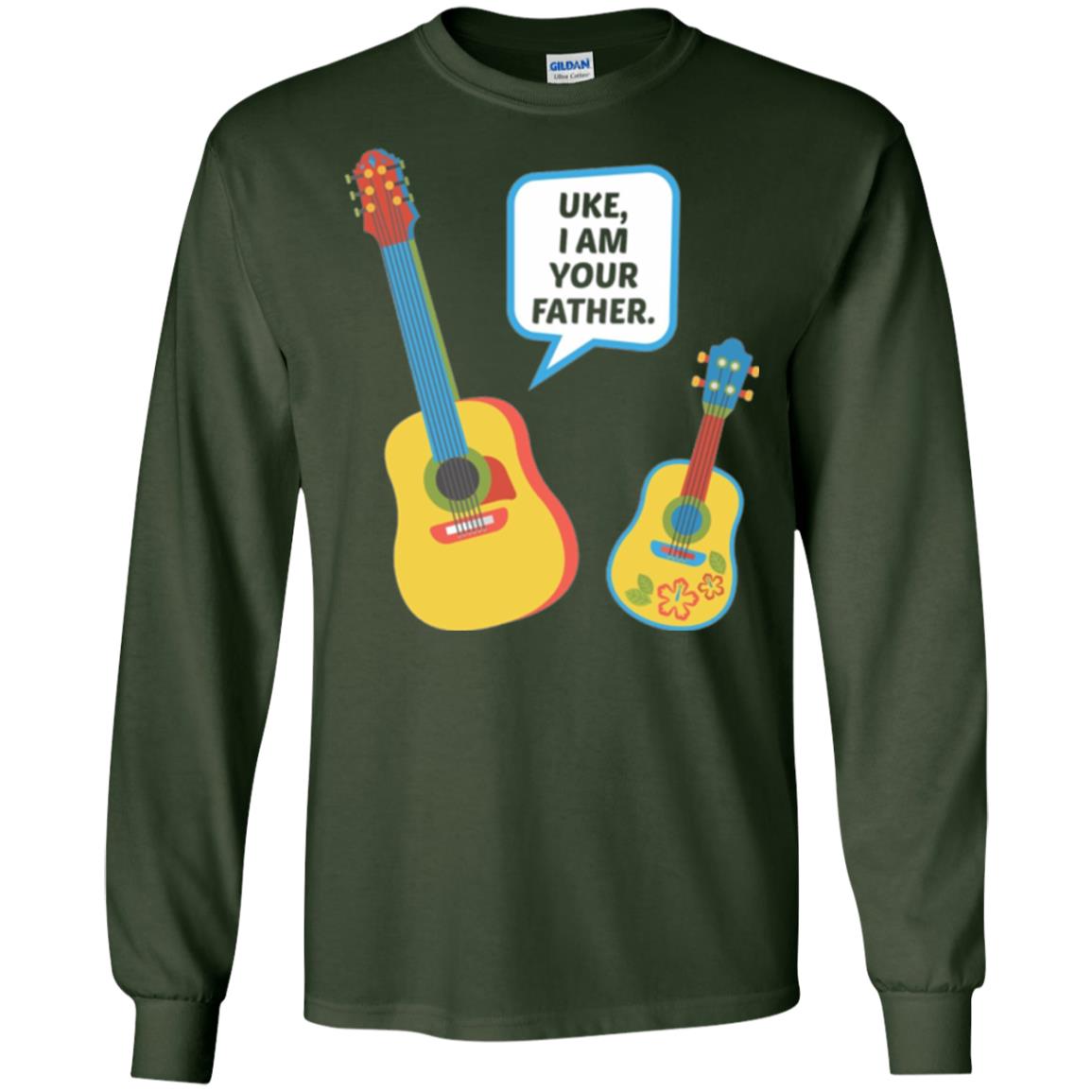 Ukulele Lovers T-shirt Uke I Am Your Father Forest Green