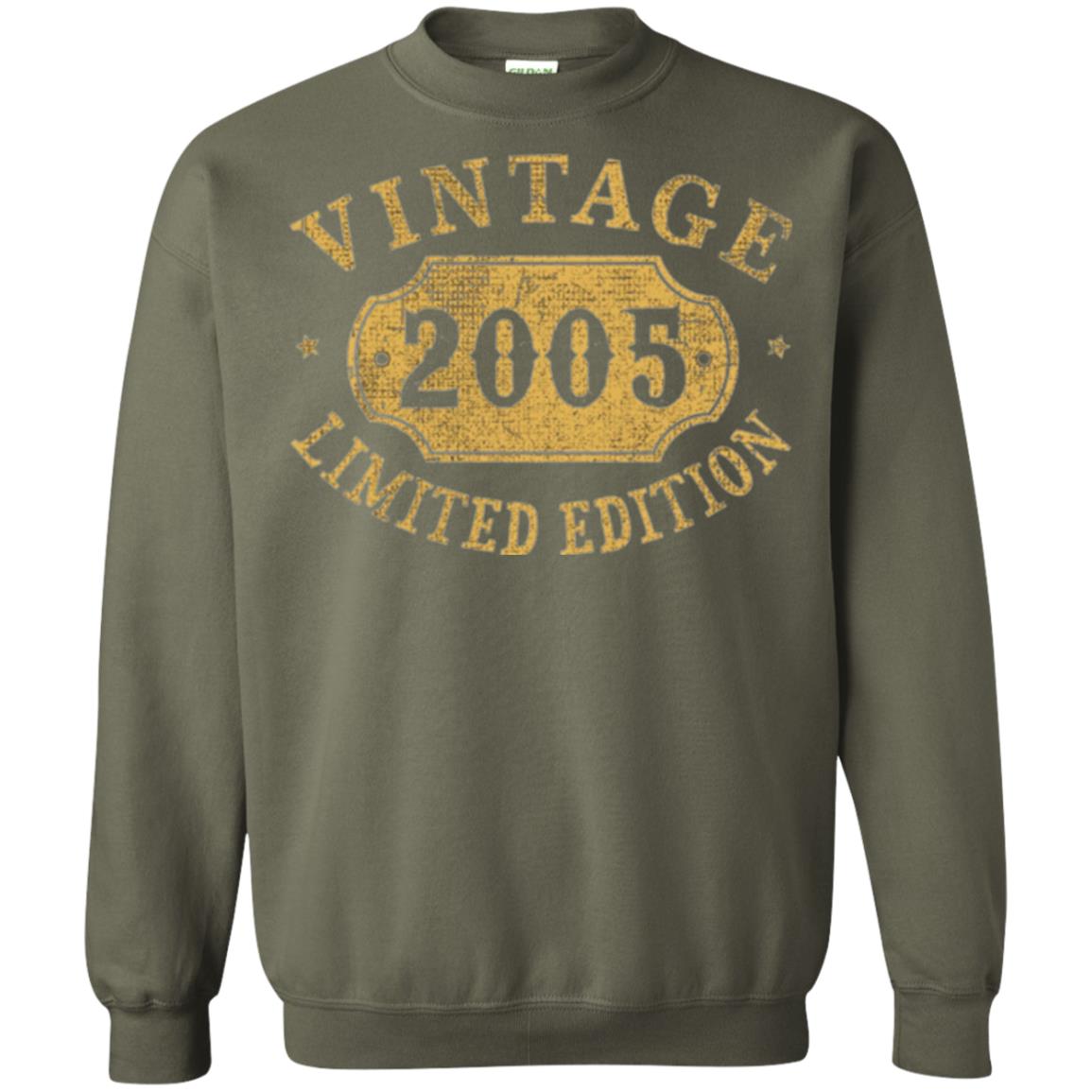 Brithday T-shirt Vintage 2005 Limited Edition Military Green