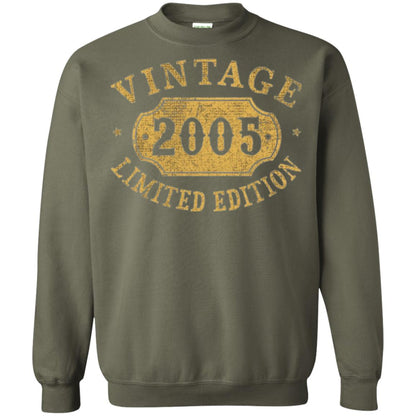 Brithday T-shirt Vintage 2005 Limited Edition Military Green