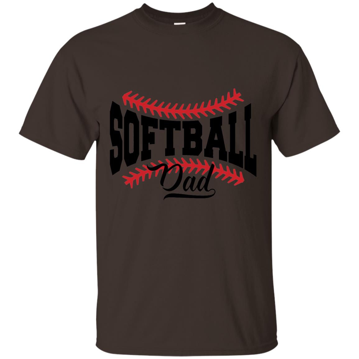 Softball Dad T-shirt Dark Chocolate