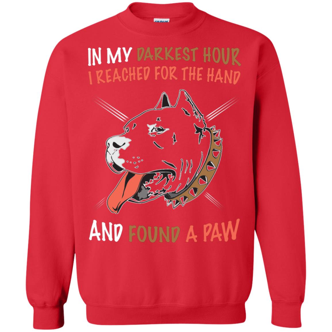 In My Darkness Hour I Reached For The Hand And Found A Paw Shirt Red