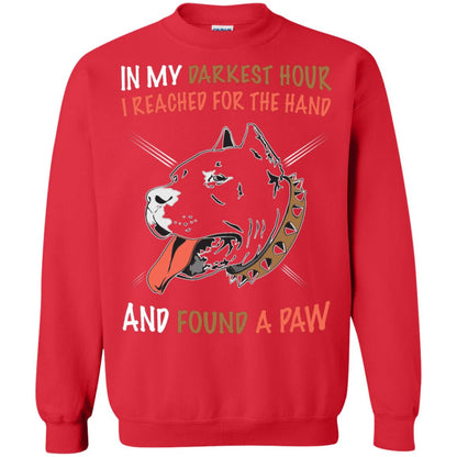 In My Darkness Hour I Reached For The Hand And Found A Paw Shirt Red