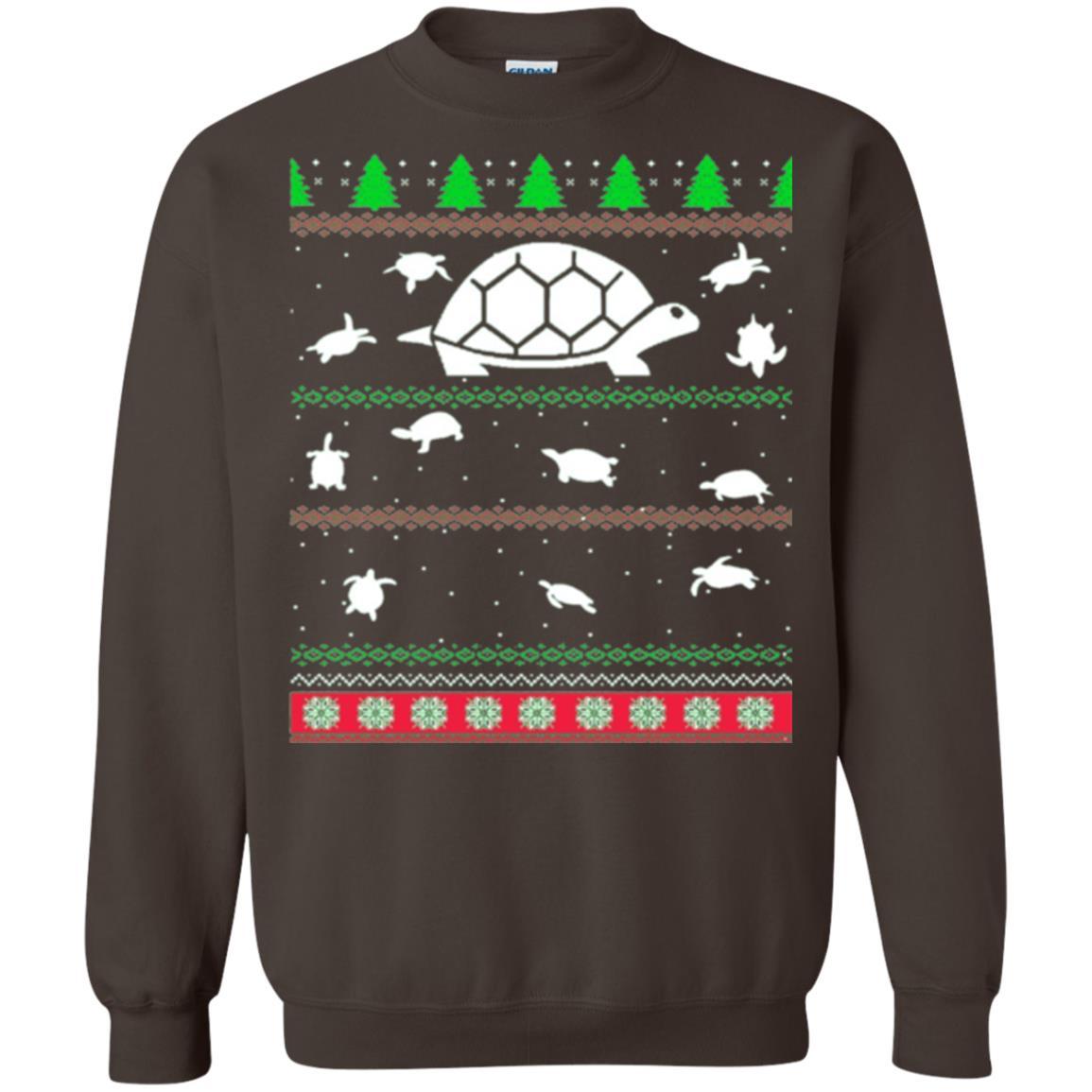 Christmas T-shirt Turtle Lover Merry Christmas Dark Chocolate