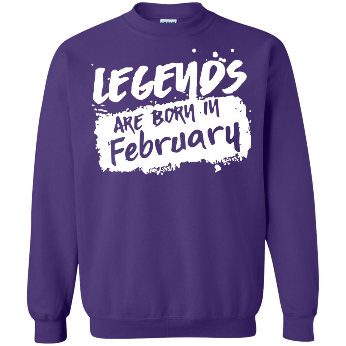 February Birthday Shirt Legends Are Born In February Purple