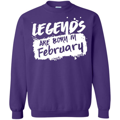 February Birthday Shirt Legends Are Born In February Purple